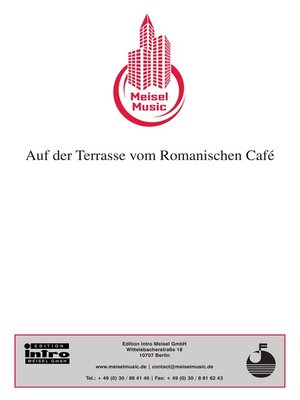 cover image of Auf der Terrasse vom Romanischen Café